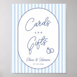 Poster Placa de Cartões e Presentes de Casamento Listra C