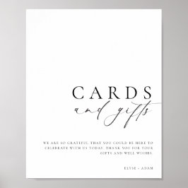 Poster Placa de cartões e presentes minimalistas Ellesmer