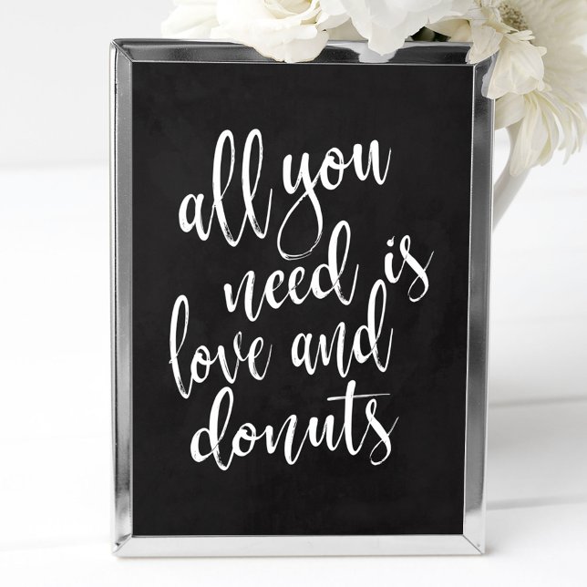 Poster Placa de casamento 8x10 chalboarboard donut bar (Criador carregado)