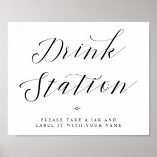 Poster Placa de Casamento com Letra Caligráfica para Esta