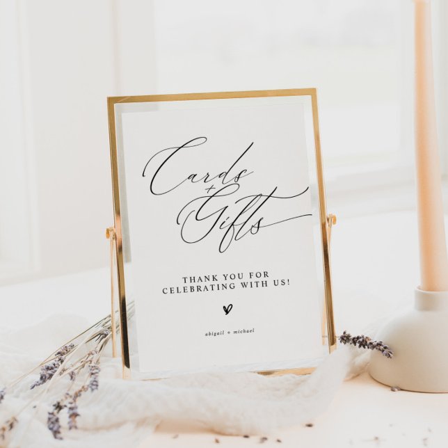 Poster Placa de Casamento de Cartões e Presentes Minimali (Criador carregado)