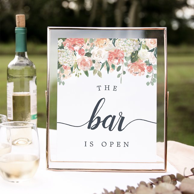 Poster Placa de Casamento "O Bar está Aberto" (Criador carregado)