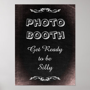 Pôster Placa de Casamento para Cabine de Fotos, estilo qu