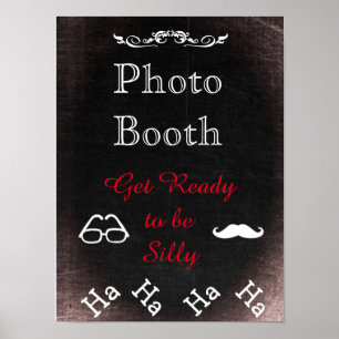 Pôster Placa de Casamento para Cabine de Fotos, estilo qu