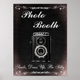 Poster Placa de Casamento para Cabine de Fotos, estilo qu
