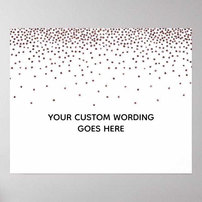 Poster Placa de casamento personalizada DIY confete em Ro (Frente)