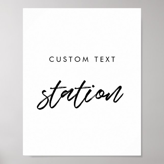 Poster Placa de casamento personalizada para tipografia m (Frente)