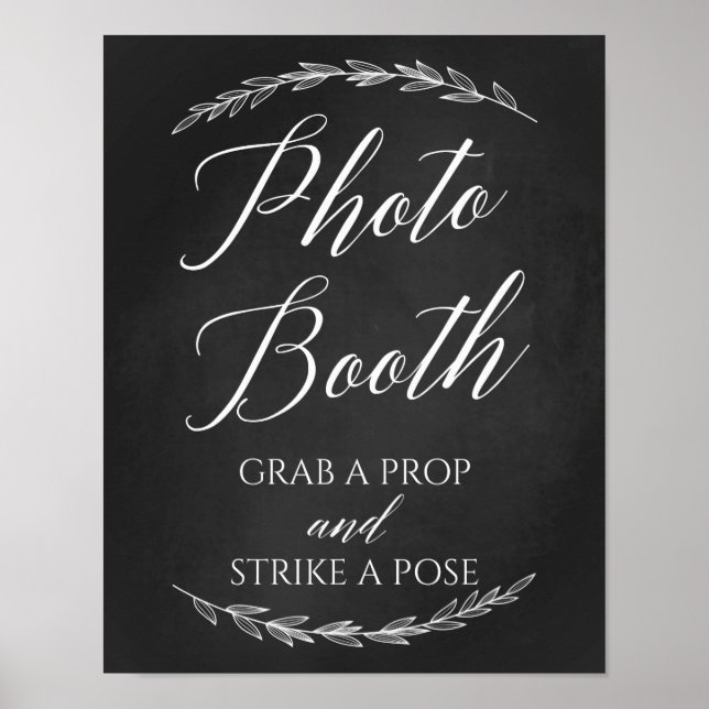 Pôster Placa de Casamento – Placa de Lousa para Fotografi (Frente)