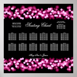 Poster Placa de Casamento Rosa Glam Hollywood Glam