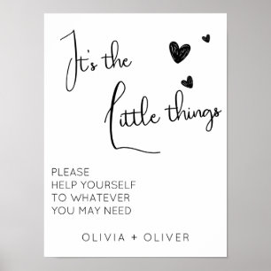 Poster Placa de cesta de banheiro de casamento minimalist
