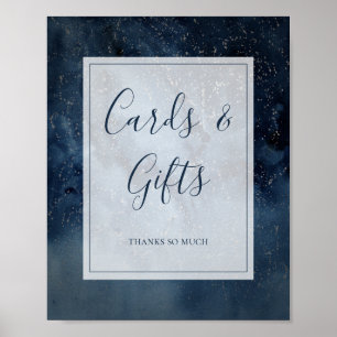 Poster Placa de Céu Celestial Com Cartões e Presentes Emo