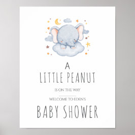 Poster Placa de Chá de Bebê Little Peanut - Menino