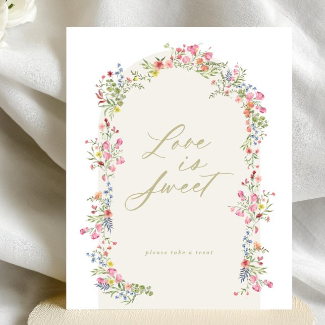 Poster placa de chá de panela de jardim de arco floral (Criador carregado)