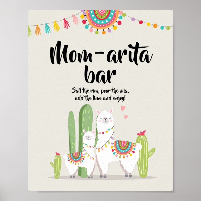 Poster Placa de Chuveiro de Llama da Festa da Margarida M (Frente)