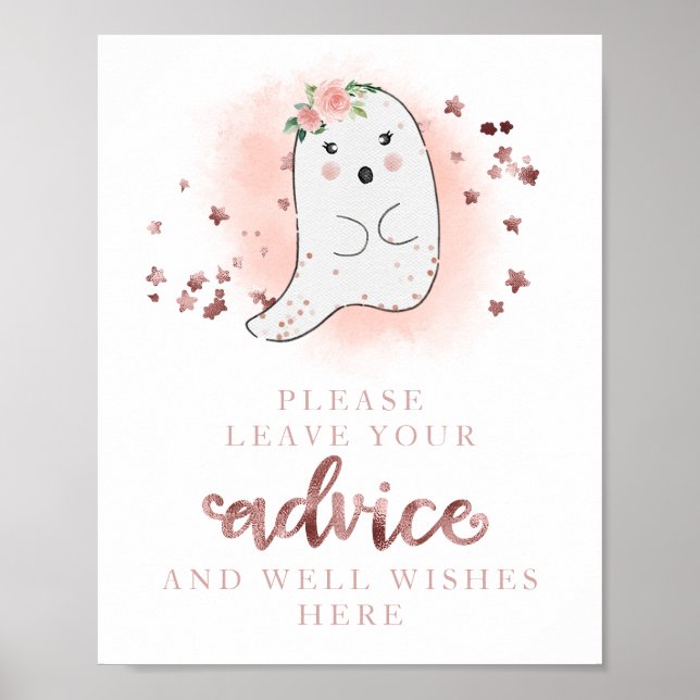 Poster Placa de Conselho para Chá de Bebê da Garota Fanta (Frente)