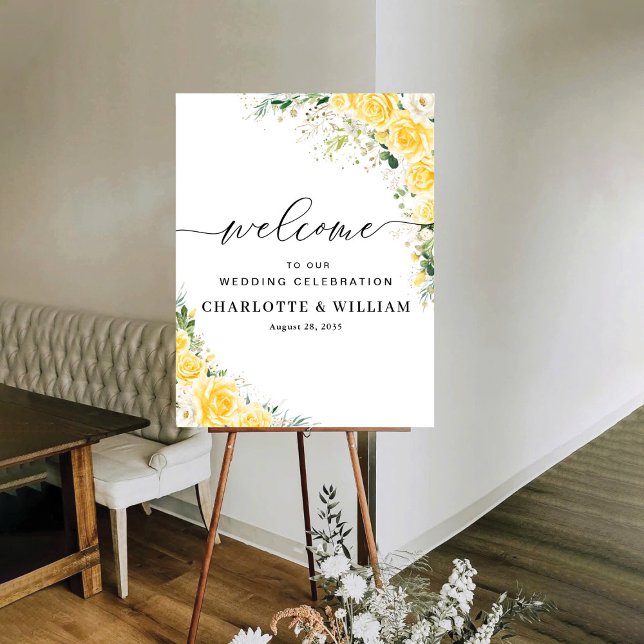 Poster Placa de Espuma para Cerimônia de Casamento com Fl (Criador carregado)