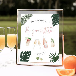 Poster Placa de Estação de Ressaca de Despedida de Soltei