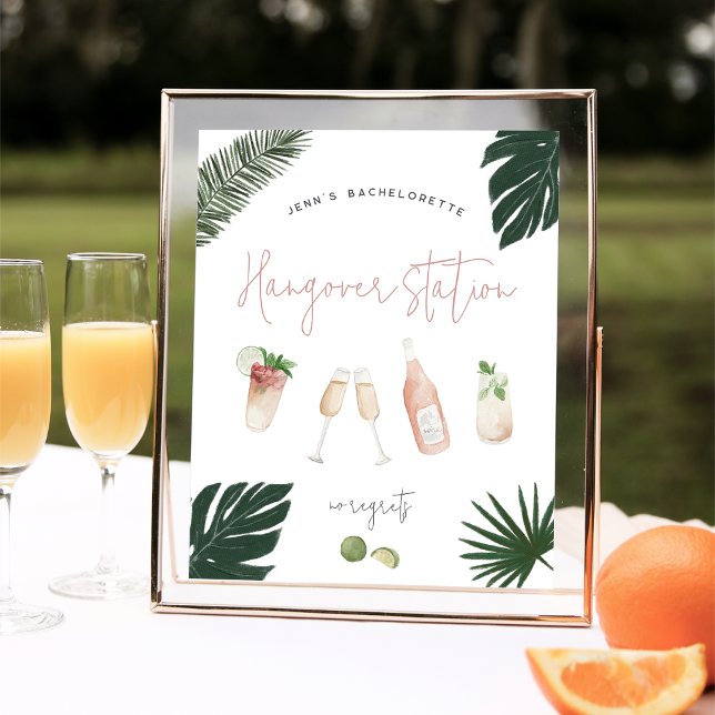 Poster Placa de Estação de Ressaca de Despedida de Soltei (Criador carregado)