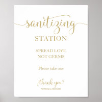 Placa de Estação de Sanitização Espalhe Amor Não G