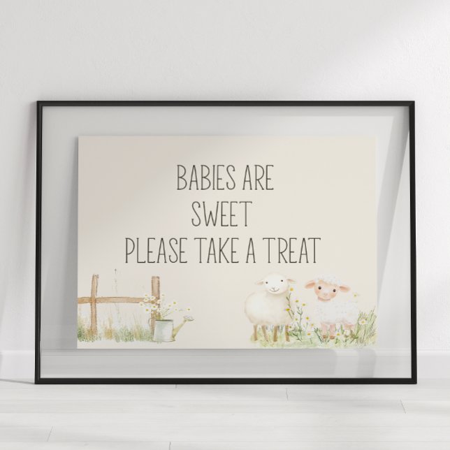 Poster Placa de Favor para Chá de Bebê Amigos do Prado An (Criador carregado)