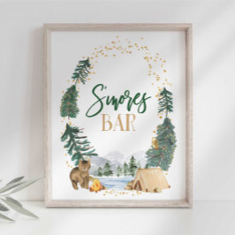Poster Placa de Festa da Barra de S'mores