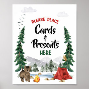 Poster Placa de Festa de Cartões e Presentes