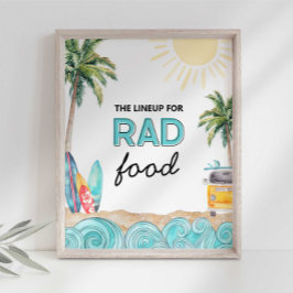 Poster Placa de Festa de Comida Radical