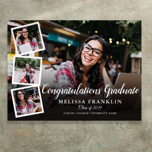Poster Placa de Festa de Formatura com Colagem de Fotos M