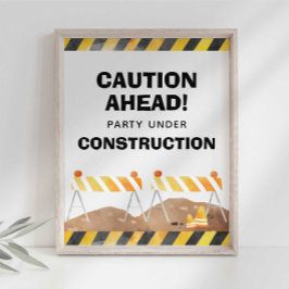 Poster Placa de Festa em Construção