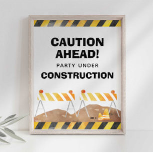 Poster Placa de Festa em Construção