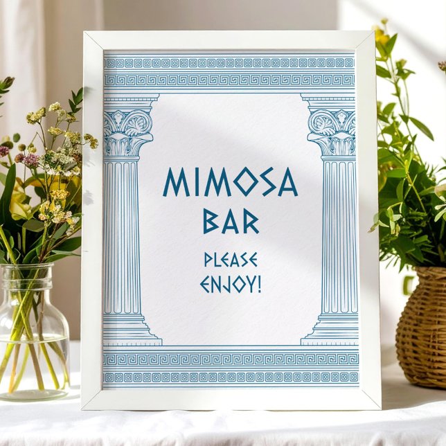 Poster Placa de festa no bar Mimosa para evento temático  (Criador carregado)