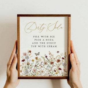 Poster Placa de Flores do Jardim de Flores Silvestres Boh