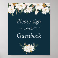 placa de giz de casamento floral magnolia
