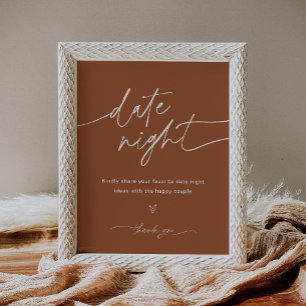 Poster Placa de Ideias para Noite Romântica da SIENNA