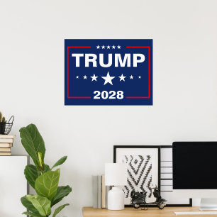 Poster Placa de Jardim Trump 2028