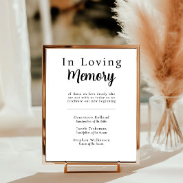 Poster Placa de Lembrança de Casamento Em Memória Amorosa
