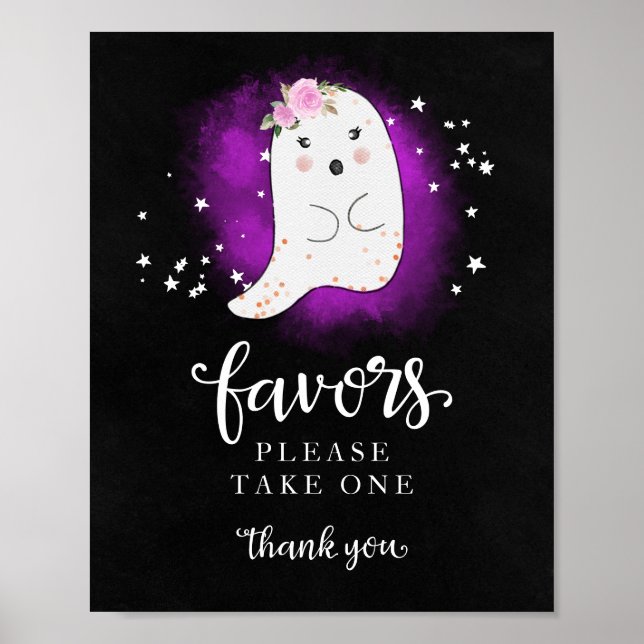 Poster Placa de Lembrancinhas de Chá de Bebê de Menina do (Frente)