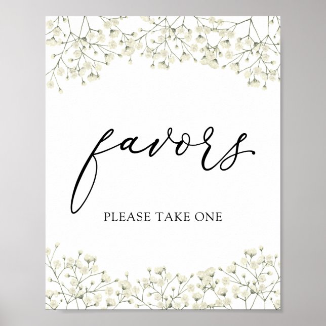 Poster Placa de Lembrancinhas de Respiração de Bebê Simpl (Frente)