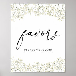 Poster Placa de Lembrancinhas de Respiro de Bebê Simples