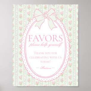 Poster Placa de Lembrancinhas Florais Elegantes Vintage V
