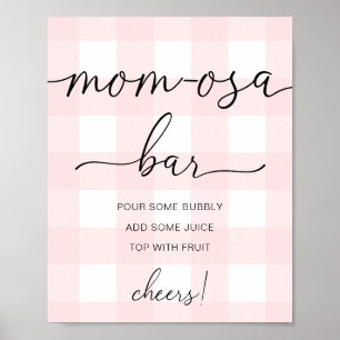 Poster Placa de Letreiro para Mom-osa de Chás de Bebê em 