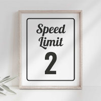 Placa de limite de velocidade de aniversário de ca