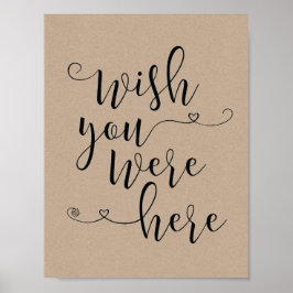 Poster Placa de memória amorosa - desejo que estivesse aq