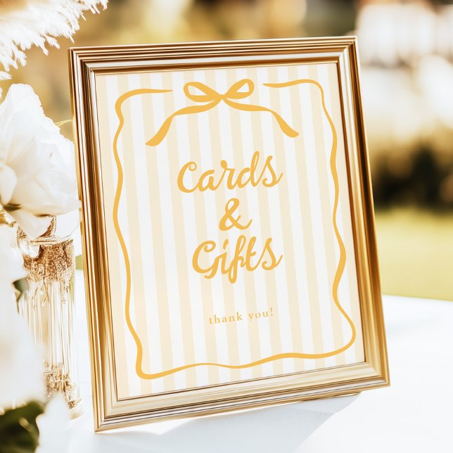 Poster Placa de mesa 'Cartões e Presentes' em amarelo (Criador carregado)