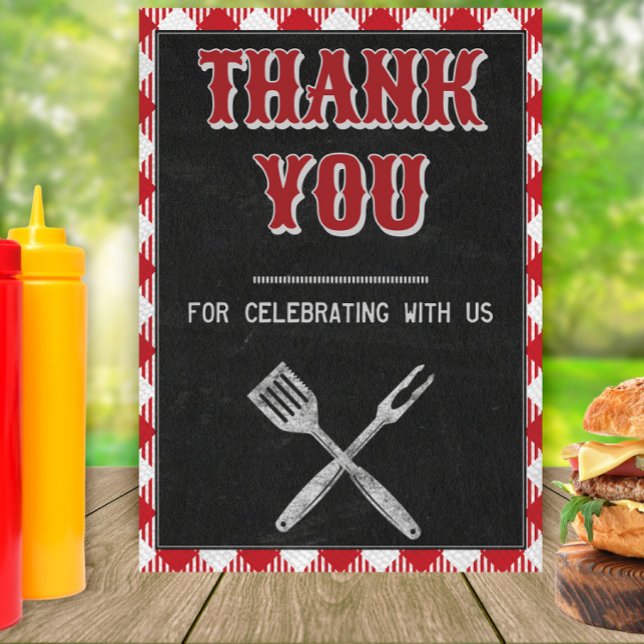 Poster Placa de Mesa de Agradecimento de Aniversário de C (Criador carregado)