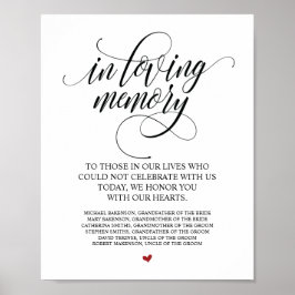 Poster Placa de mesa Memorial na Nossa Memória em Memória