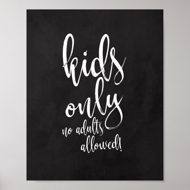 Poster Placa de Mesa para crianças 8x10 - Sinal de casame (Frente)