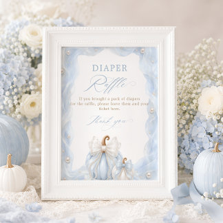 Poster Placa de Mesa para Sorteio de Fraldas Little Pumpk