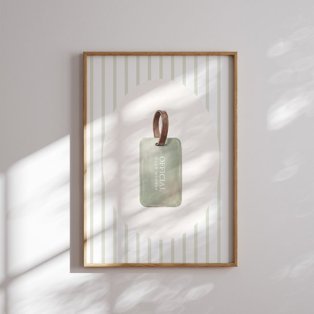 Poster Placa de Nome de Golfe para Membro Oficial do Club (Criador carregado)