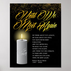 Poster Placa de Poema Funerário Até Nos Reencontrarmos